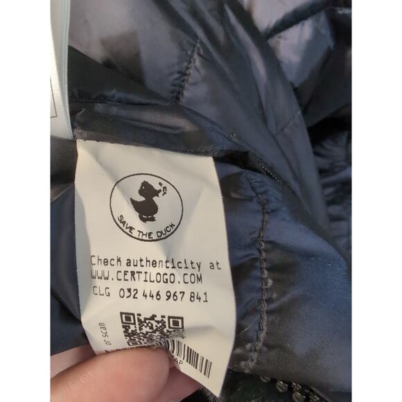 Save The Duck Laila Reversible Faux Fur Puffer Jacket Black Size M - Picture 7 of 9